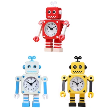 

Deformation of the Robot Alarm Small Alarm Clock Student Clock Alarm Lovely Children's Cartoon Metal Alarm Clock