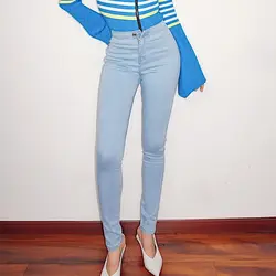 Новинка 2019, модная женская одежда, Стрейчевые джинсы, женские облегающие узкие сексуальные брюки-карандаш