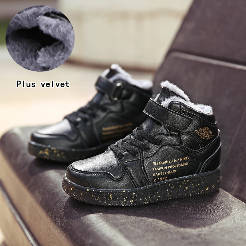 Plus velvet Обувь для мальчиков и девочек летняя новая детская спортивная обувь диких повседневная спортивная обувь студентов водонепроницаемая мягкая подошва нескользящей дышащей детской обуви - Цвет: Plus velvet