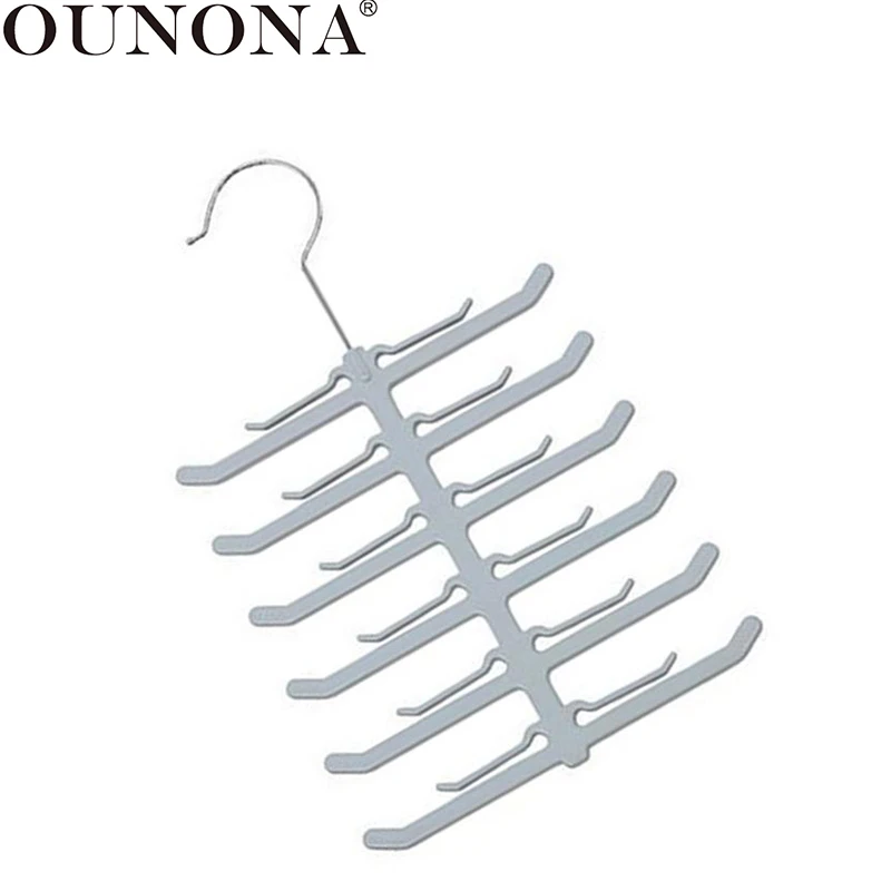 

OUNONA Clothes Storage Rack Space Saving Tie Scarf Clothes Hanger Tie Belt Organizer Rack Wardrobe Traceless Storage Holder