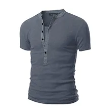 

Men Casual Solid Short Sleeve Cotton Polos Shirts Spring Summer Neckline Stitching Slim Solid Color Short Sleeve Blouse Tops