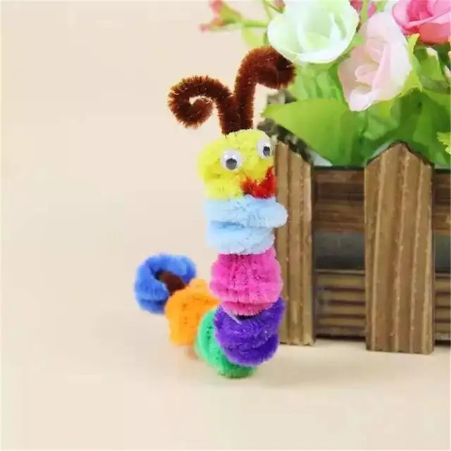 Children's Handmade DIY Toys 100 Roots Twisted Sticks Velvet DIY Handmade Materials Mixed Color Plush Material 3