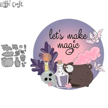 

magic witchcraft Jar metal craft dies cutting for diy manual scrapbooking paper Halloween stencils new Embossing dies 2020