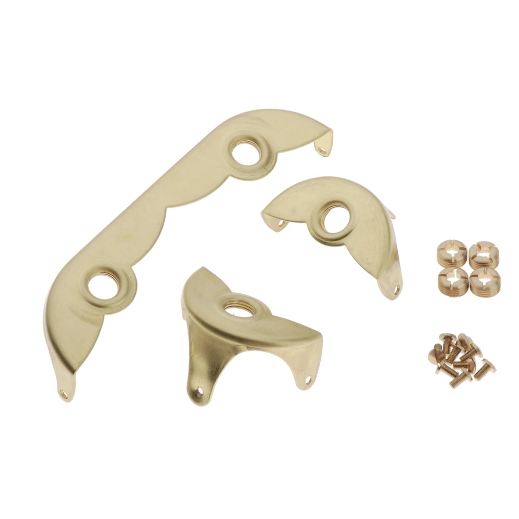 Baritone Sax Key Guard Set w/ Screws Copper Instruments Sax Accs Gold Color