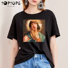 Женская хлопковая Футболка с изображением целлюлозы, Мэри Миа Уоллес, унисекс, скейтборд, Рождественская футболка, женская одежда для девочек, уличная рубашка