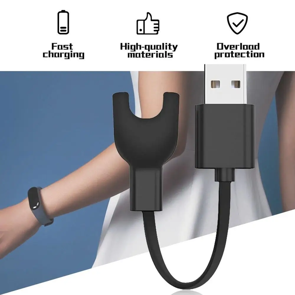 Кабель для зарядного устройства Xiaomi Mi Band 3 умный Браслет Miband зарядный кабель USB