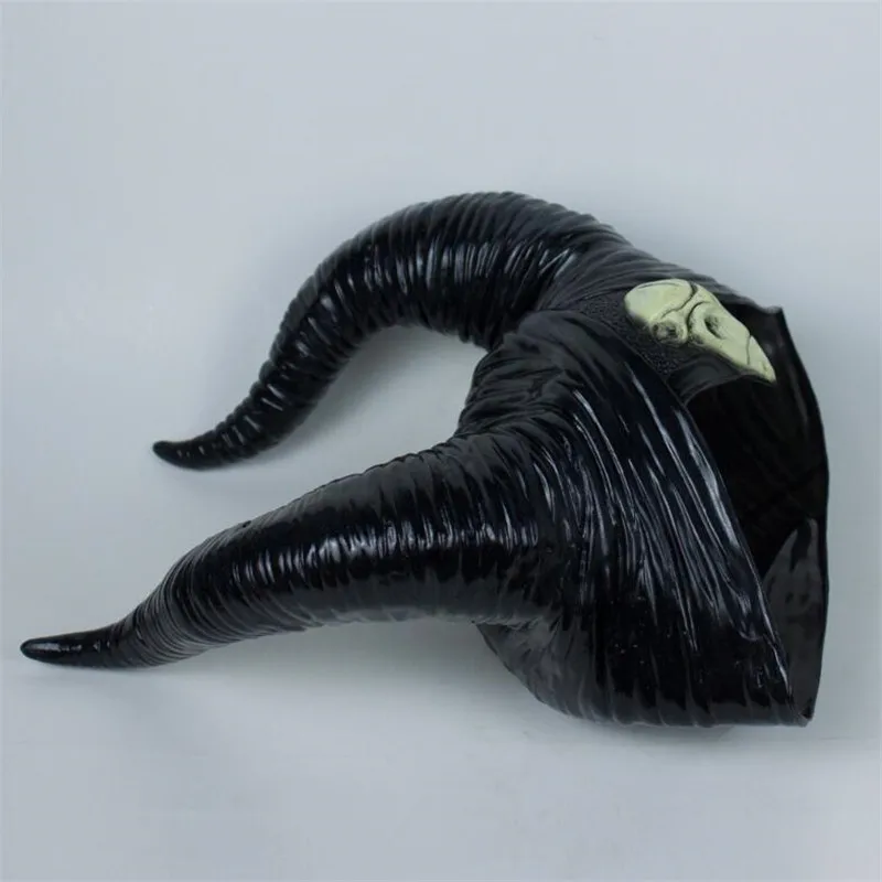 На фильм «Малефисента» 2 маска-шляпа Косплей детали костюма злая ведьма шлем с рожками вечерние Черная Королева подарок на Хэллоуин