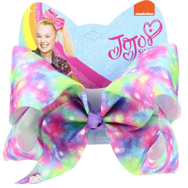 B6 8 дюймов jojo siwa для маленьких девочек, большие банты Jojo, красочный принт, красивый узор с аллигатором, корсажная лента, Детские аксессуары для волос - Цвет: B6