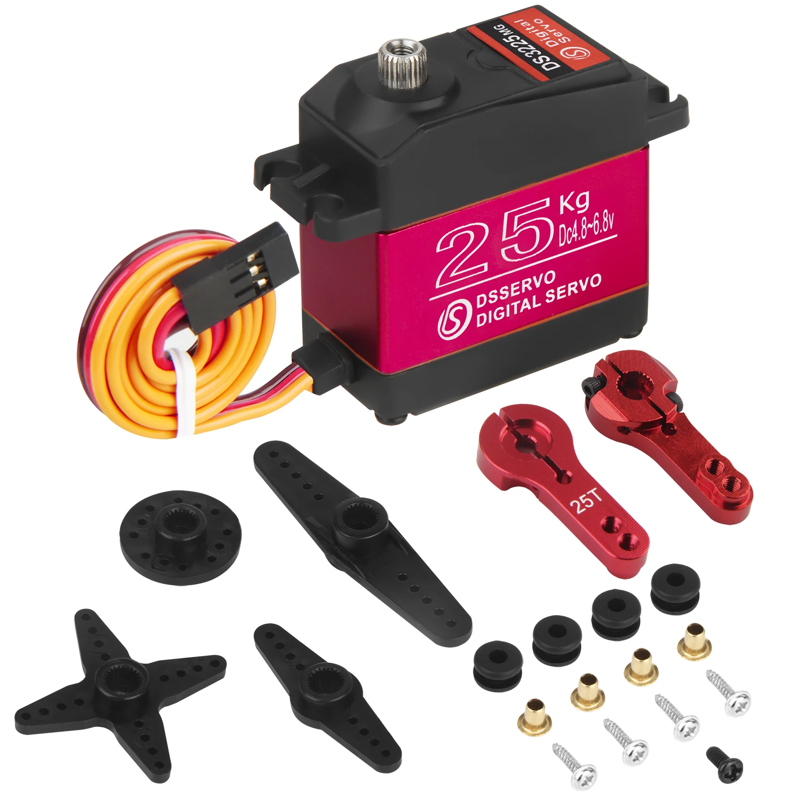 DSSERVO DS3225 25KG Metal Gear High Torque Waterproof Digital Servos