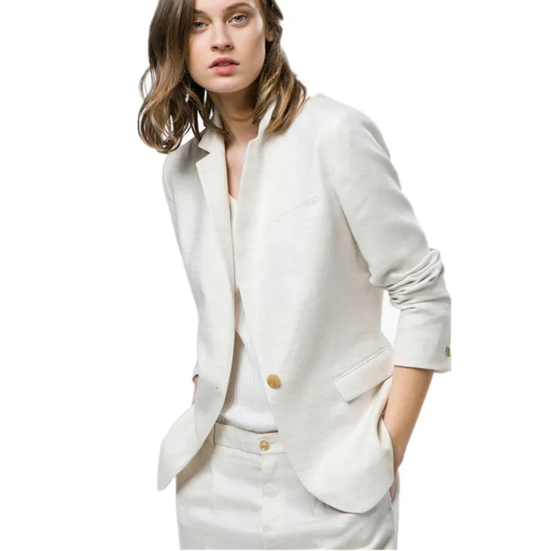 

New White Women Business Suits Formal Work Wear 2 Piece Sets Office Uniform Styles Ladies Elegant Pantsuit Female Trouser Suit