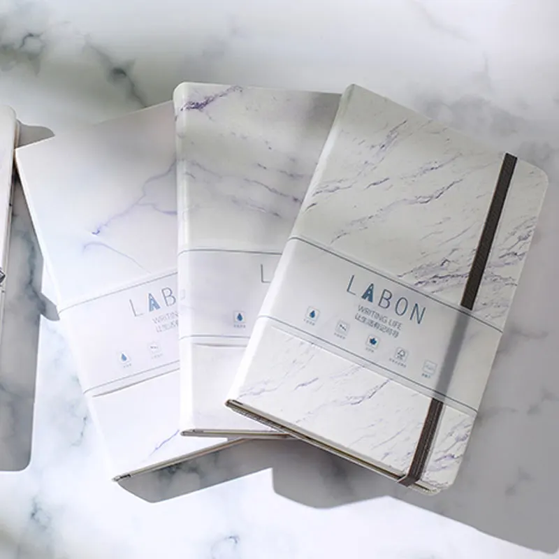 A5 133X210MM notebook Marble texture leather covered Handmade planner Dotted 160 pages 100 GSM | Канцтовары для офиса и дома