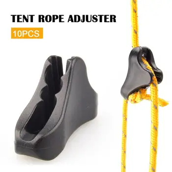 

10PCS Engineering Plastic Cord Adjuster Tent Tensioners Rope Adjuster For Tent Hiking Camping Tent Tensioners Rope Adjuster