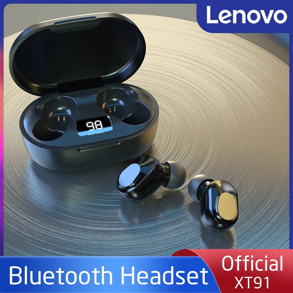 Original Lenovo XT91 TWS Wireless Headphone Waterproof Earphone Bluetooth Auto Control Earbuds For Xiaomi/Samsung Stereo Headset