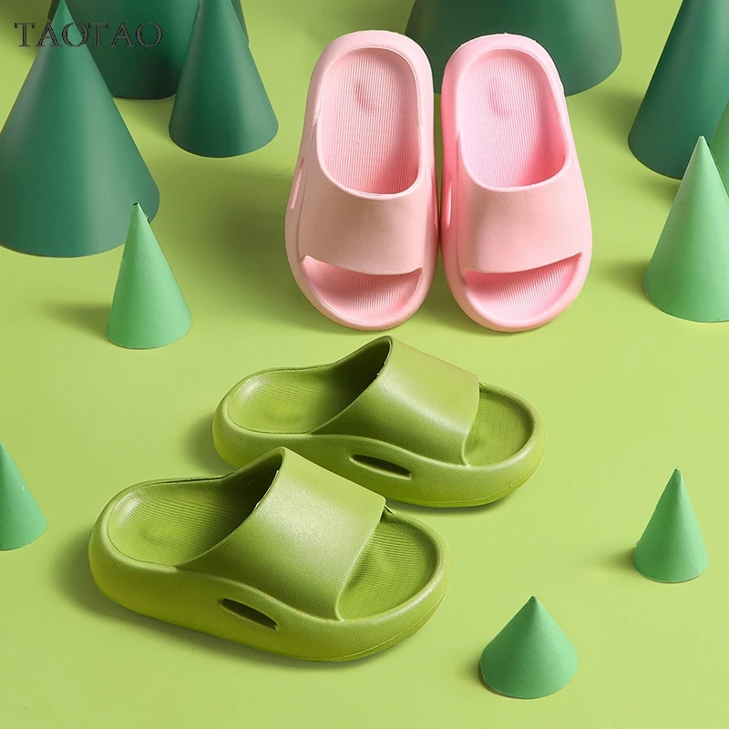 Zapatillas sólidas de verano para niños, zapatos para niños y niñas en casa, interiores y exteriores, zapatillas para bebés en guardería, 2021