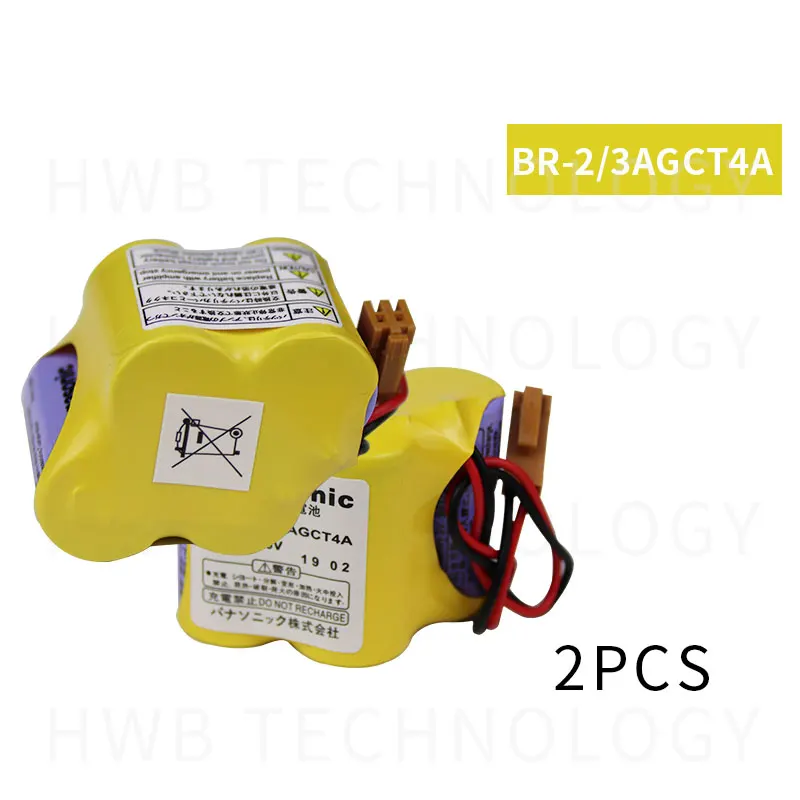2 упаковки Горячая новинка BR-2/3AGCT4A 6 В батарея PLC BR-2/3AGCT4A литий-ионные батареи с коричневым ремешком крюк вилка бесплатная доставка