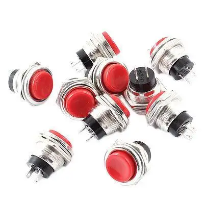 

10pcs 15mm Mounting Dia Momentary Push Button Switch SPST AC125V 3A 250V 1.5A