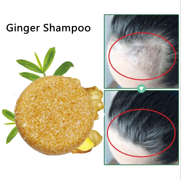

60G Organic handmade cold processed Ginger Shampoo Bar for hair loss hair shampoo soap natural No chemicals preservatives