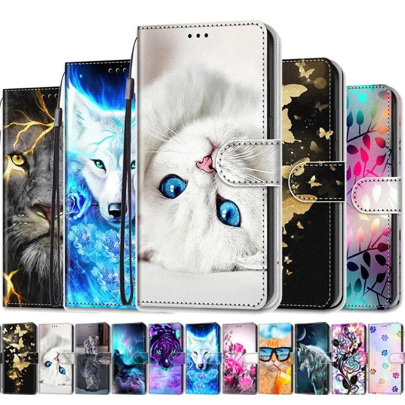 Флип чехол для ZTE Blade A3 A5 A7 2019 A7S кожаный Anime Cute печати Кошелек FUNDA L8 20 смарт крышка