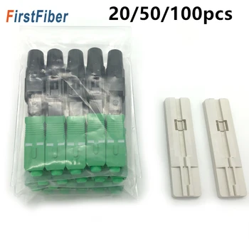 

SC APC Fast Connector Embedded SC adapter FTTH SC APC quick connector fiber splicer Small Package 10/20/50/100PCS