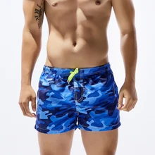 Камуфляжные мужские шорты для плавания, пляжные боксеры, мужские плавки, сексуальные спортивные плавательные мужские трусы, купальный костюм для серфинга, Sunga Masculina