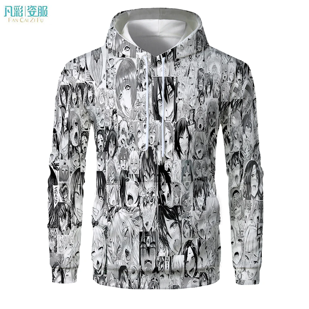 Топ бренд черный белый худи для мужчин и женщин с 3d принтом модная Толстовка пара