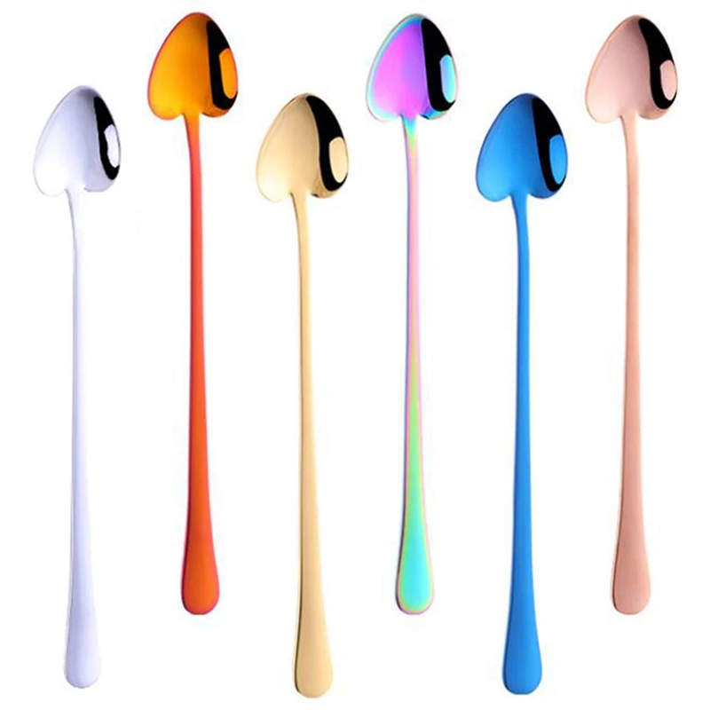 

Big deal Heart Shaped Love Couple Spoon Creative Stainless Steel Coffee Tea Dessert Stiring Spoon