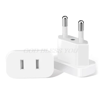 

4MM US Jack to EU Plug Outlet Travel Charger Power Socket Adapter USA to Europe European Regulation Charging Converter Plug