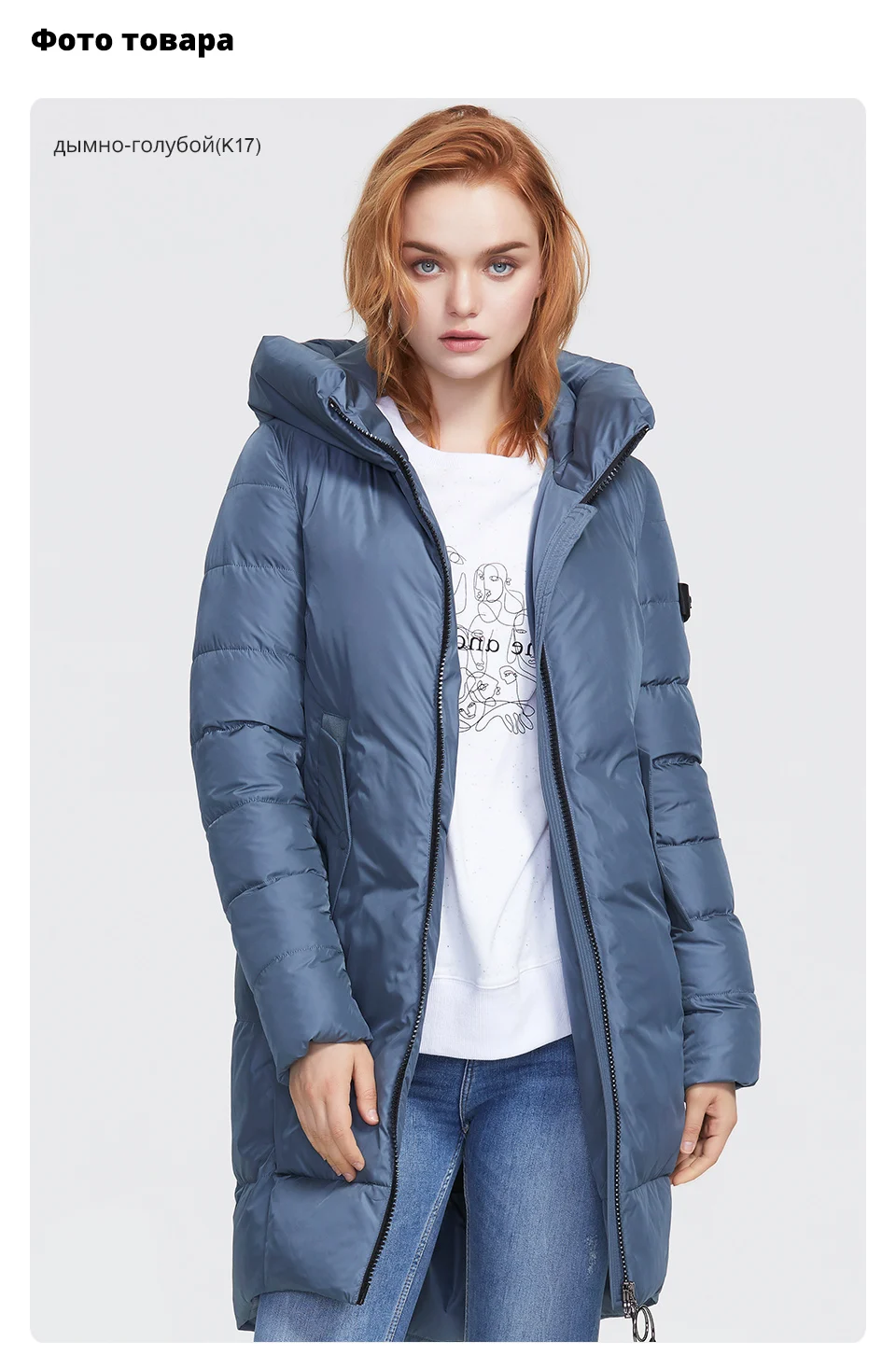 ANDVERY winter new women's oversized casual cotton jacket black shirt long ladies hooded winter warm biological fluff 9980