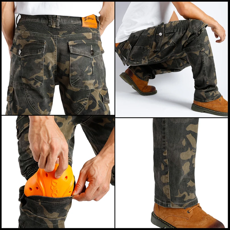 Motorcycle jeans Camouflage men pants The Standard Version Car Ride Trousers pant motorcycles protective gear