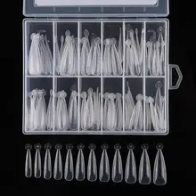 100 pçs limpar cobertura completa formas de unhas falsas de plástico unhas falsas dicas de molde de construção rápida extensão do dedo do prego prego falso
