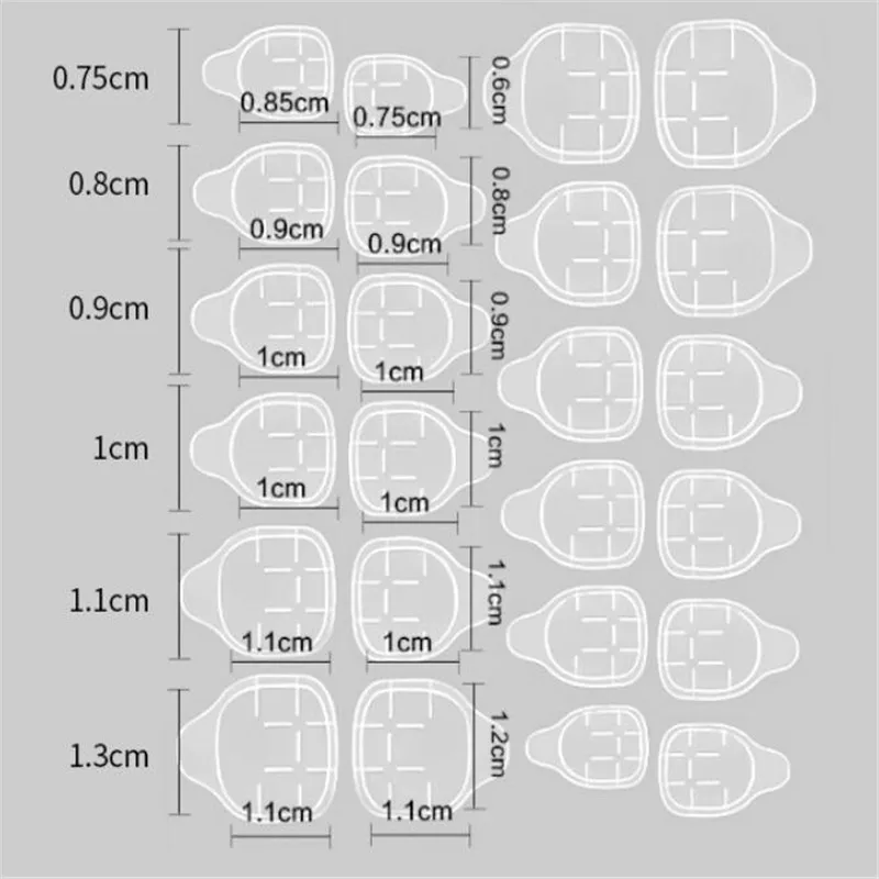 Fake Nails Toe Sticker Transparent Double Sided Adhesive Tapes Glue Press On False Nail Tips Extension Stick Tools 5/10Sheet