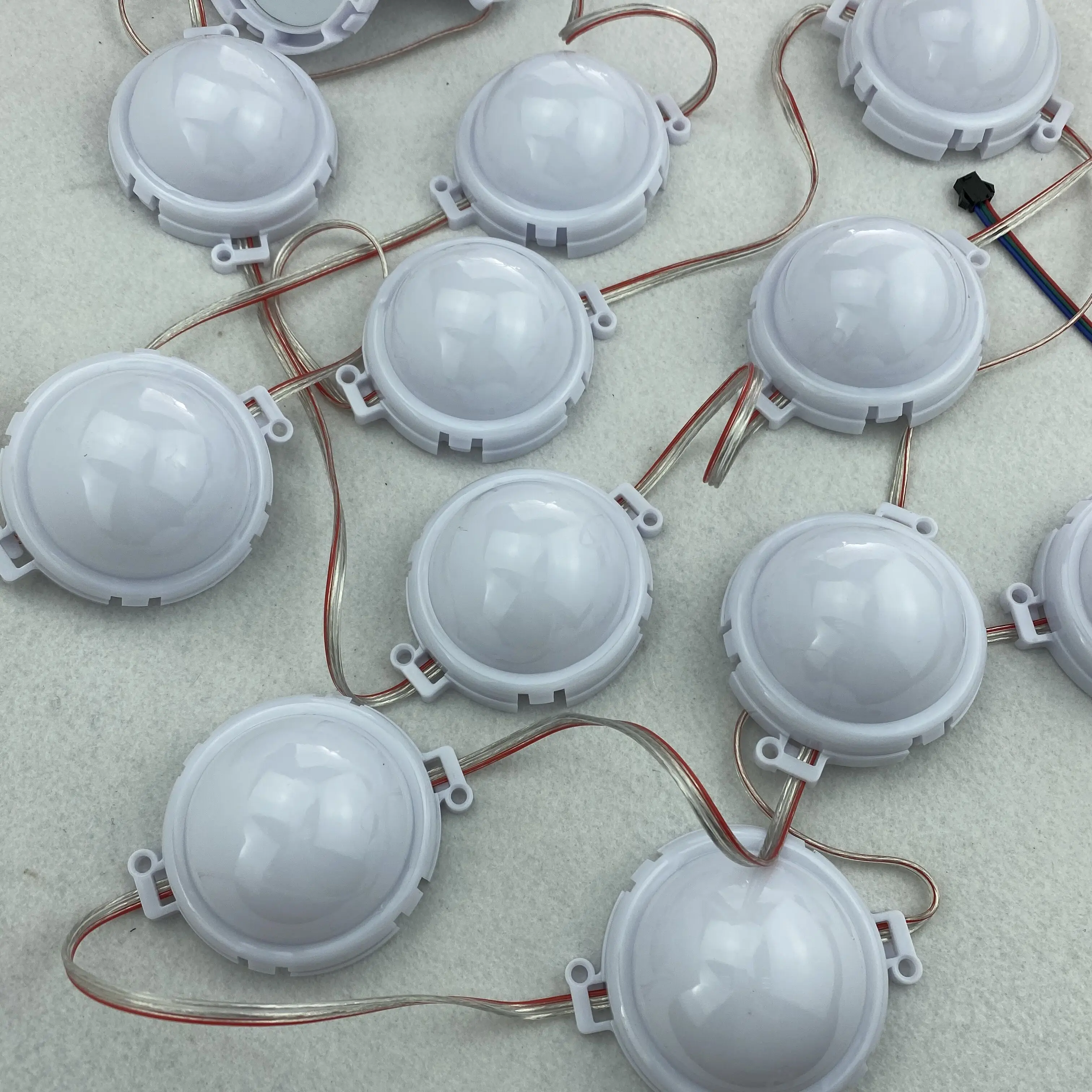 DC24V; UCS1903/WS2811 IC; IP68; диаметр 80 мм; адресуемый; 2,88 Вт(12 Светодиодный s); RGB Полноцветный; молочная крышка; Светодиодный модуль пикселей; класс IP68