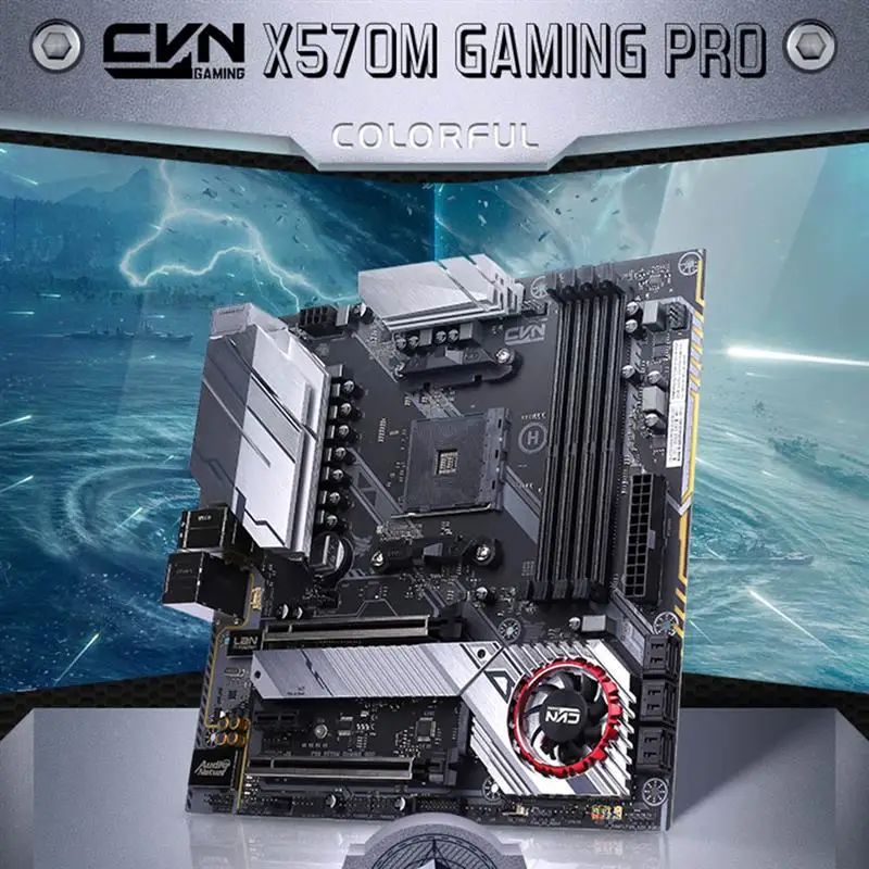 Colorful CVN X570M GAMING PRO V14 Motherboard Dual Channel DDR4 SATA3.0/USB3.1 GEN1 for AMD AM4 Architecture Ryzen 2000/3000 | Компьютеры
