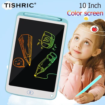 

TISHRIC 10 Inch Color Screen Kids LCD Writing Tablet With Stylus Pen For Drawing Graphics Tablet Handwriting Pad Drawing Board