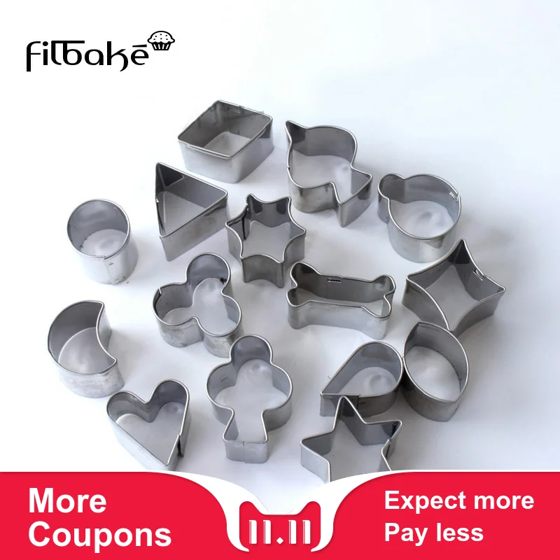 FILBAKE Cookie Cutters Moulds Stainless Steel Cute Shape Biscuit Mold DIY Fondant Pastry Decorating Baking Kitchen Tools | Дом и сад