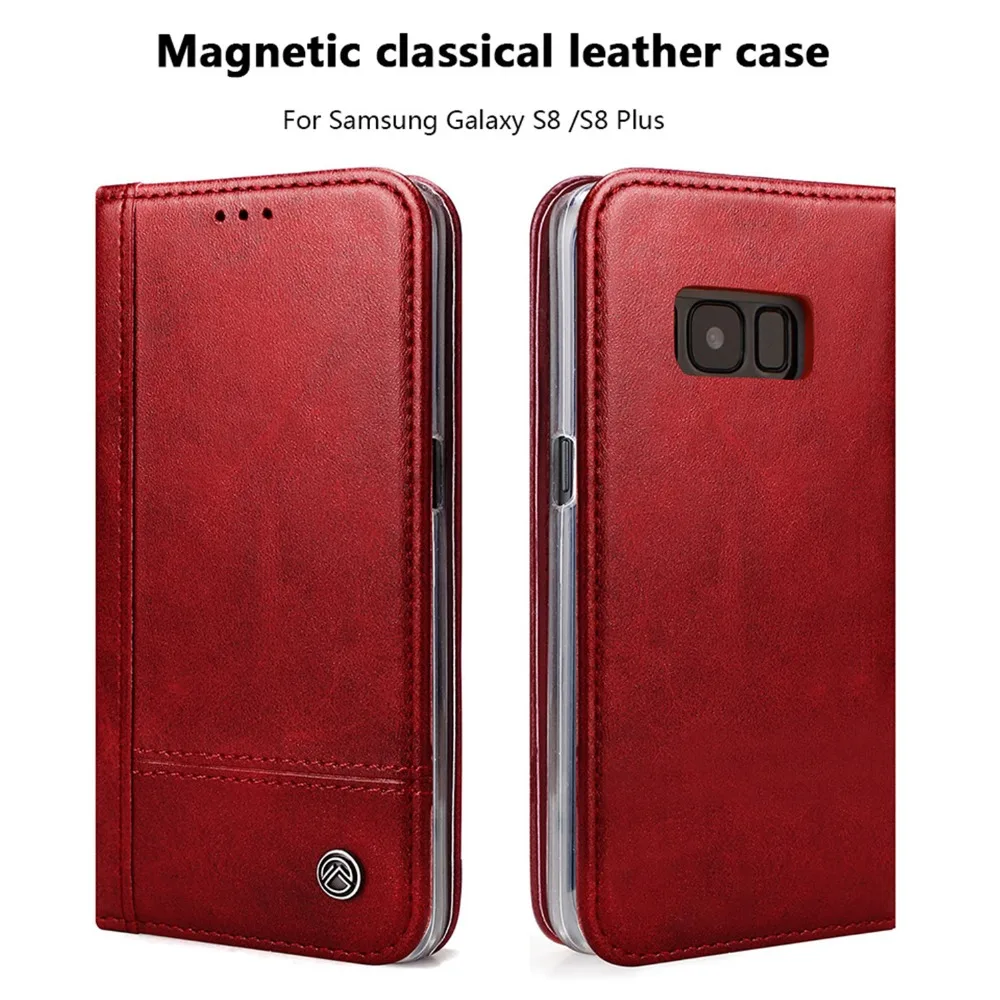 

For Samsung Galaxy S8 S8 Plus Case For samsung S8 case Leather Wallet Flip Case Magnetic Card Holder Phone Bag Cover Coque Fun