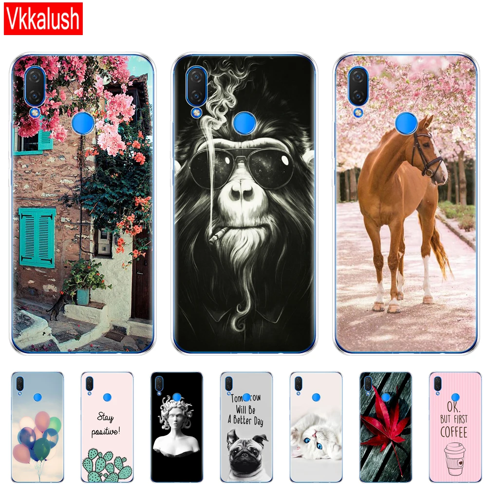 Силиконовый чехол для Huawei Nova 3 3i 3e телефона из мягкого ТПУ Nova3 Nova3i INE LX2 LX9