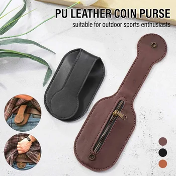

PU Leather Coin Purse Multi-Tool Wallet Waist Belt Hanging EDC Storage Bag Carrier Men Leather Purse Women Outdoor Self-Defense