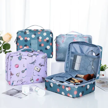 

New Hot-Sale Cartoon Flamingo Unicorn Flower Cosmetic Storage Bag Travel Bag Makeup Organizer Skincare Storage Zipper Bag