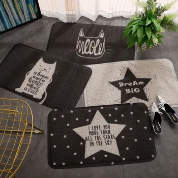 

Pastoral Style Kitchen Rugs Entrance Doormats Anti-slip Floor Carpet For Living Room Bedroom Bedside Mats Sofa CF