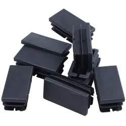 HHO-8 шт черные пластиковые прямоугольные заглушки концевые вставки 20 мм x 40 мм