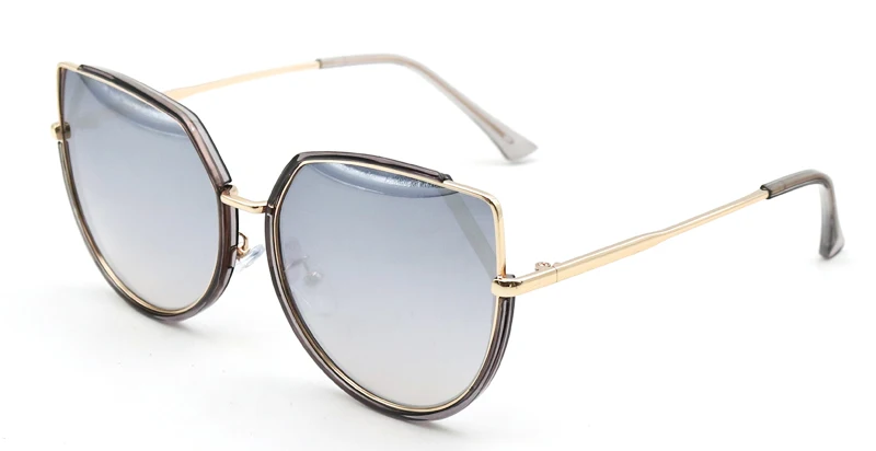 MIZHO, модный светильник, солнцезащитные очки для женщин, кошачий глаз, фирменный дизайн, Ретро стиль,, градиентные женские солнцезащитные очки, зеркальные, ретро оттенки - Цвет линз: WTYJ003 silver