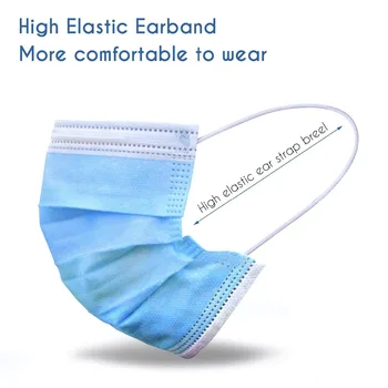 

Face mask fashion disposable face mask for adult 3 layers of mouth non-woven dust ears facial masks