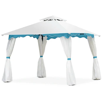 

2-Tier 10' x 10' Patio Gazebo Canopy Tent w/ Side Walls OP3517