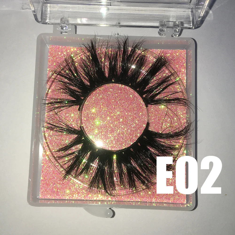 

BossGirl Lashes fluffy mink lashes bulk lashes eyelash wholesale eye lashes mink square lash case packaging real mink long e02
