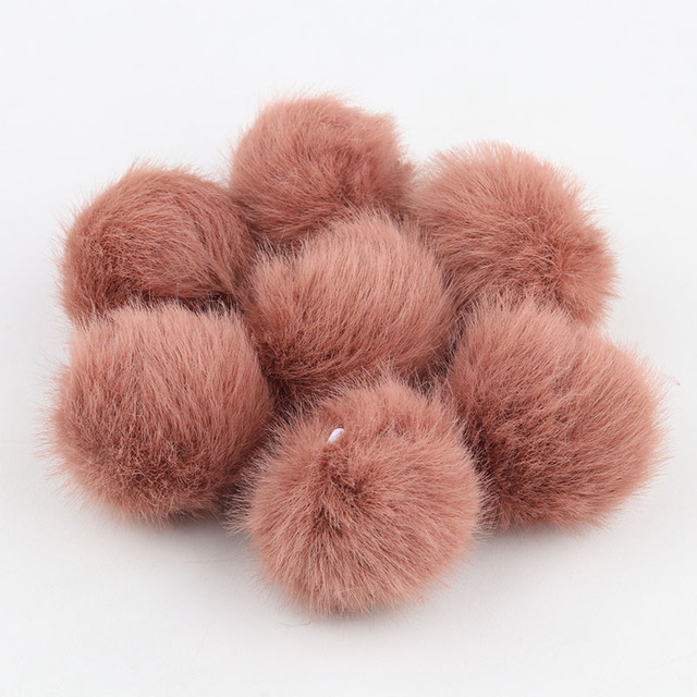 Pom Ball 25mm 35mm Imitation Fur Mink Pompoms 2.5cm 3.5cm Lovely Fluffy Pompon DIY For Garment Scarves Sewing Supplies