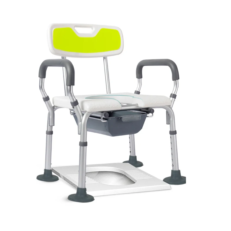 

Aged Sit Toilet Chair The Elderly Pregnant Woman Disabled Stool Chair Move Closestool Taburete Bathroom Chair Metal