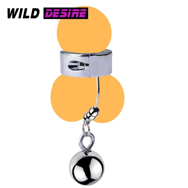 NEW Metal Cock Ring Cuir Ball Weight Hanger for Penis Enlargement BallStretcher Extender Cock Ring Male Chastity Ring Intimate afbeelding