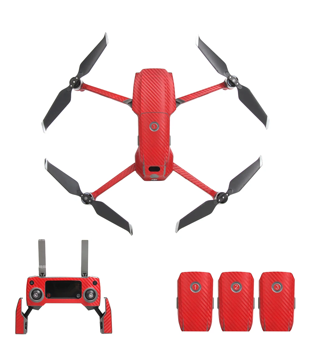 Sunnylife ПВХ Углеродные зернистые наклейки для кожи DJI MAVIC 2 PRO и ZOOM в виде дрона