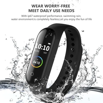 

New M4 Smart Band Sport Bracelet Fitness Tracker Watch Heart Rate Blood Pressure Monitor Smartband Health Wristband Smart Band 4